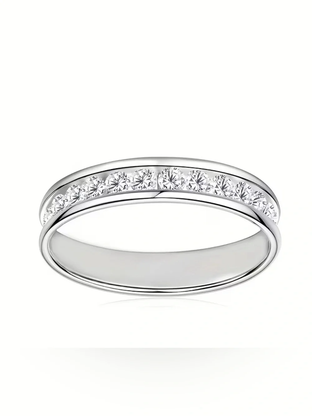 NWT-Women’s 11 Gold-Plated OR Silver-Plated Cubic Zirconia Anniversary Band